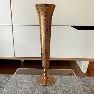 Vintage Glastonbury Lotus gold plated Vase